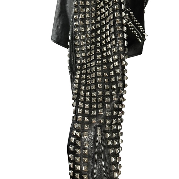 Azalea Wang Essential Moto black studded vegan leather jacket in 1X. NWOT. - Picture 7 of 16